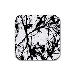 Inksplats Rubber Square Coaster (4 Pack) by SpinnyChairDesigns