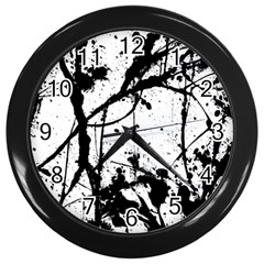 Inksplats Wall Clock (black)