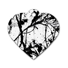 Inksplats Dog Tag Heart (one Side)