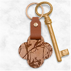 Inksplats Engraved Wood Key Chain by SpinnyChairDesigns