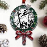 Inksplats Metal X Mas Lollipop with Crystal Ornament Front