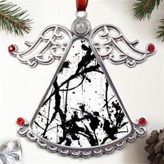 Inksplats Metal Angel With Crystal Ornament