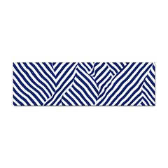 Blue And White Abstract Stripes Sticker Bumper (10 Pack)