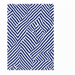 Blue And White Abstract Stripes Large Garden Flag (two Sides)