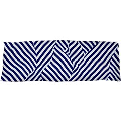 Blue And White Abstract Stripes 25 x71  Body Pillow Case Dakimakura (two Sides)