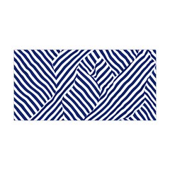 Blue And White Abstract Stripes Yoga Headband