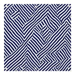 Blue and White Abstract Stripes Banner and Sign 3  x 3  Front