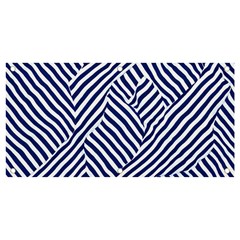 Blue And White Abstract Stripes Banner And Sign 4  X 2 