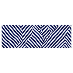 Blue And White Abstract Stripes Banner And Sign 12  X 4 