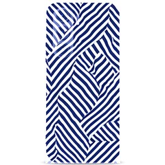 Blue And White Abstract Stripes Samsung Galaxy S24 Plus 6 7 Inch Black Tpu Uv Case