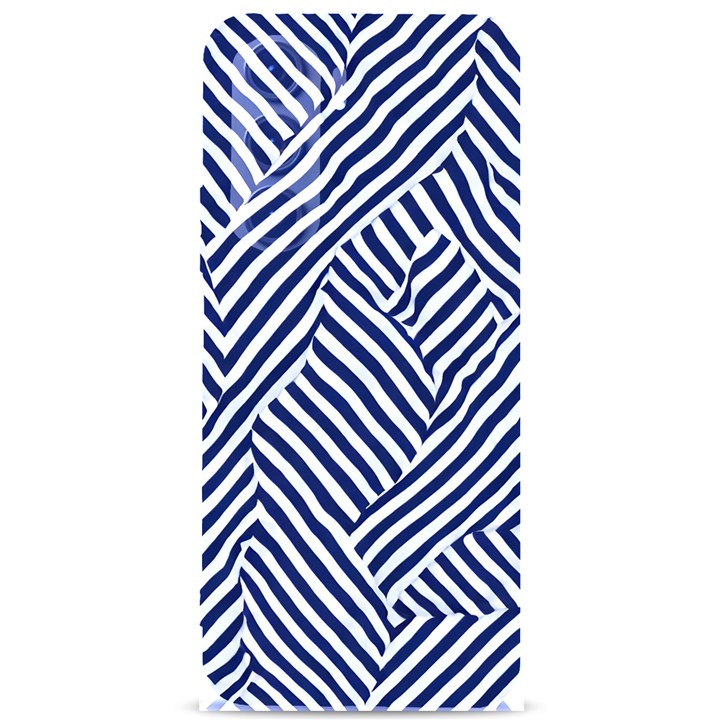 Blue and White Abstract Stripes Samsung Galaxy S24 Plus 6.7 Inch Black TPU UV Case