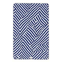 Blue And White Abstract Stripes Name Card Style Usb Flash Drive