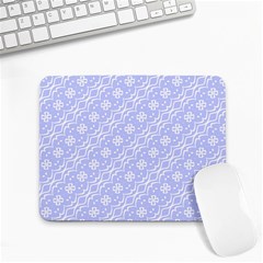 Light Purple And White Floral Pattern Small Mousepad