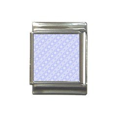 Light Purple And White Floral Pattern Italian Charm (13mm)