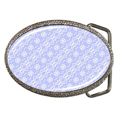 Light Purple And White Floral Pattern Belt Buckles