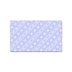 Light Purple And White Floral Pattern Sticker (rectangular)