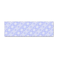 Light Purple And White Floral Pattern Sticker Bumper (10 Pack)