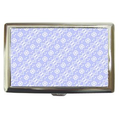 Light Purple And White Floral Pattern Cigarette Money Case