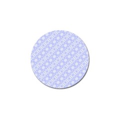 Light Purple And White Floral Pattern Golf Ball Marker