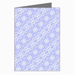 Light Purple And White Floral Pattern Greeting Cards (pkg Of 8)