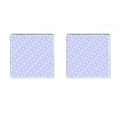 Light Purple And White Floral Pattern Cufflinks (square)