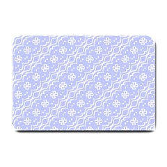 Light Purple And White Floral Pattern Small Doormat