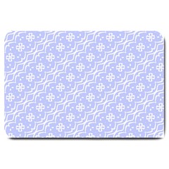 Light Purple And White Floral Pattern Large Doormat