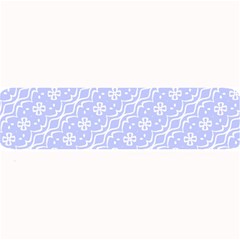 Light Purple And White Floral Pattern Large Bar Mat