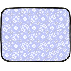 Light Purple And White Floral Pattern Two Sides Fleece Blanket (mini)