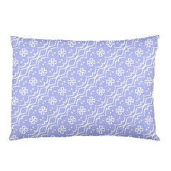 Light Purple And White Floral Pattern Pillow Case (two Sides)