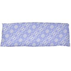 Light Purple And White Floral Pattern One Side Body Pillow Cases