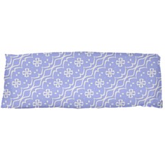 Light Purple And White Floral Pattern 21 x60  Body Pillow Case Dakimakura (two Sides)