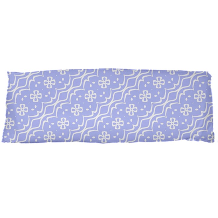 Light purple and white floral pattern 21 x60  Body Pillow Case Dakimakura (Two Sides)