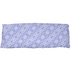 Light Purple And White Floral Pattern 15 x40  Body Pillow Case Dakimakura (two Sides)