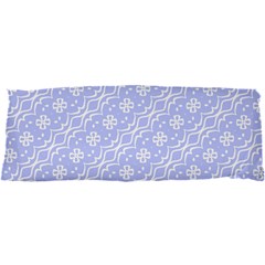 Light Purple And White Floral Pattern 25 x67  Body Pillow Case Dakimakura (two Sides)