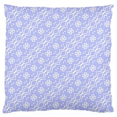 Light Purple And White Floral Pattern Large Cushion Case (two Sides)