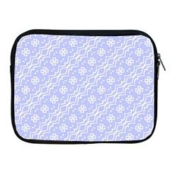 Light Purple And White Floral Pattern Apple Ipad 2/3/4 Zipper Cases