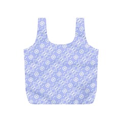 Light Purple And White Floral Pattern Full Print Recycle Bag (s)