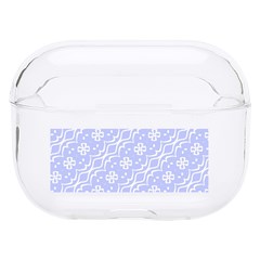 Light Purple And White Floral Pattern Hard Pc Airpods Pro Case