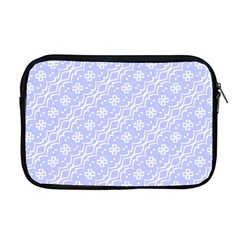 Light Purple And White Floral Pattern Apple Macbook Pro 17  Zipper Case