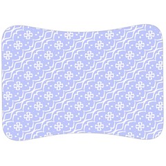 Light Purple And White Floral Pattern Velour Seat Head Rest Cushion