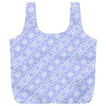 Light purple and white floral pattern Full Print Recycle Bag (XXL) Front