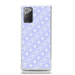 Light Purple And White Floral Pattern Samsung Galaxy Note 20 Tpu Uv Case