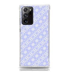 Light Purple And White Floral Pattern Samsung Galaxy Note 20 Ultra Tpu Uv Case