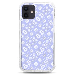 Light Purple And White Floral Pattern Iphone 12 Mini Tpu Uv Print Case	