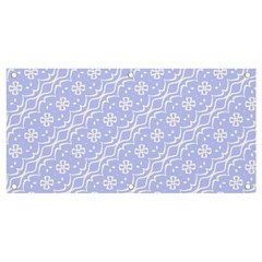 Light Purple And White Floral Pattern Banner And Sign 4  X 2 