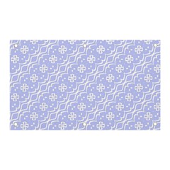 Light Purple And White Floral Pattern Banner And Sign 5  X 3 