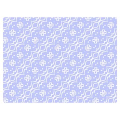 Light Purple And White Floral Pattern Two Sides Premium Plush Fleece Blanket (baby Size)