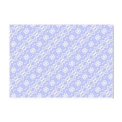 Light Purple And White Floral Pattern Crystal Sticker (a4)