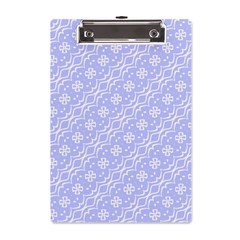 Light Purple And White Floral Pattern A5 Acrylic Clipboard